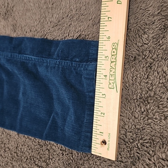 Woolrich Blue Teal Jeans Corduroy Pants Zip Slash Pockets Stretch Cotton  Size 8 - Picture 10 of 10